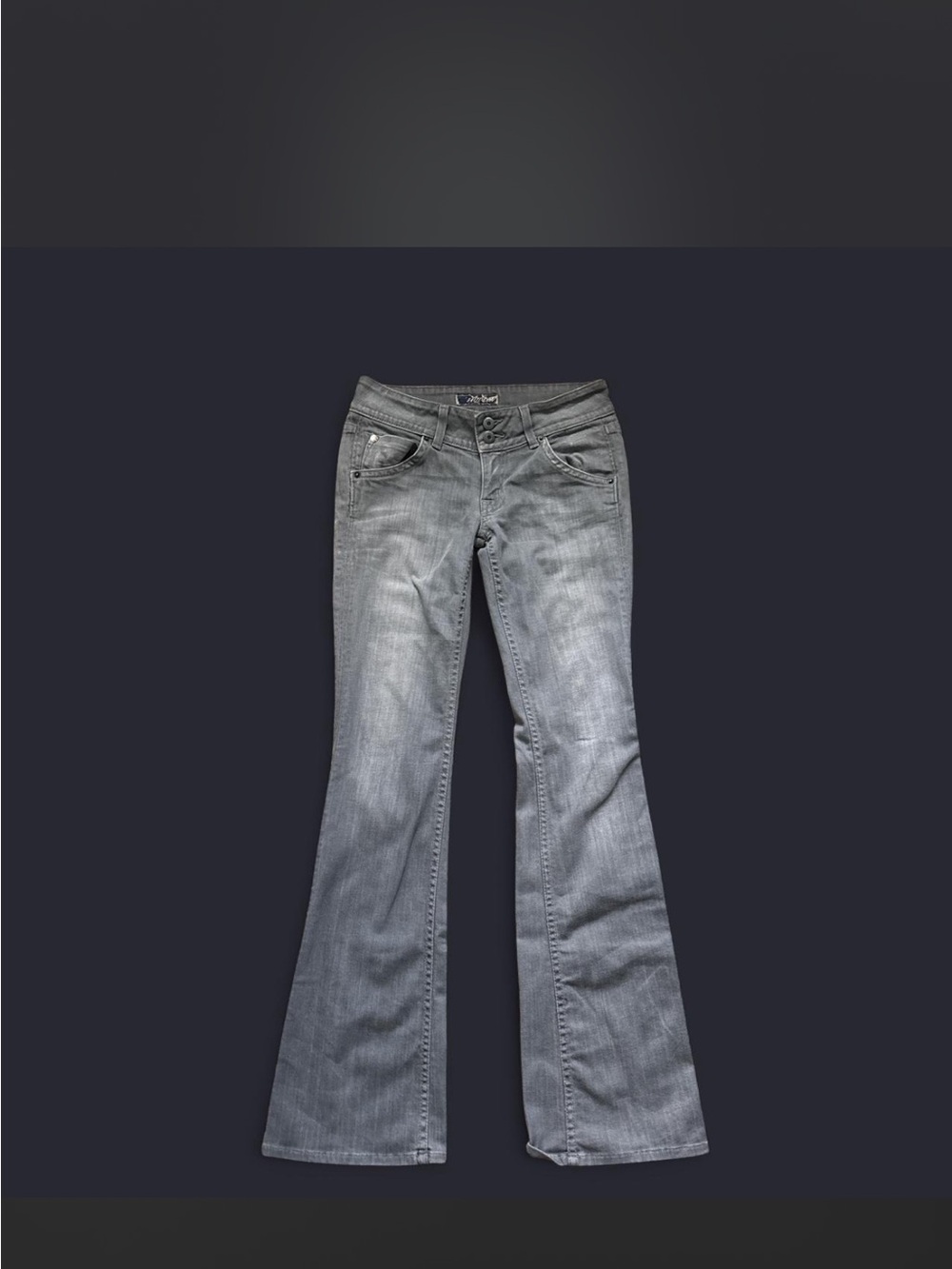 grey Hudson low-rise flare jeans